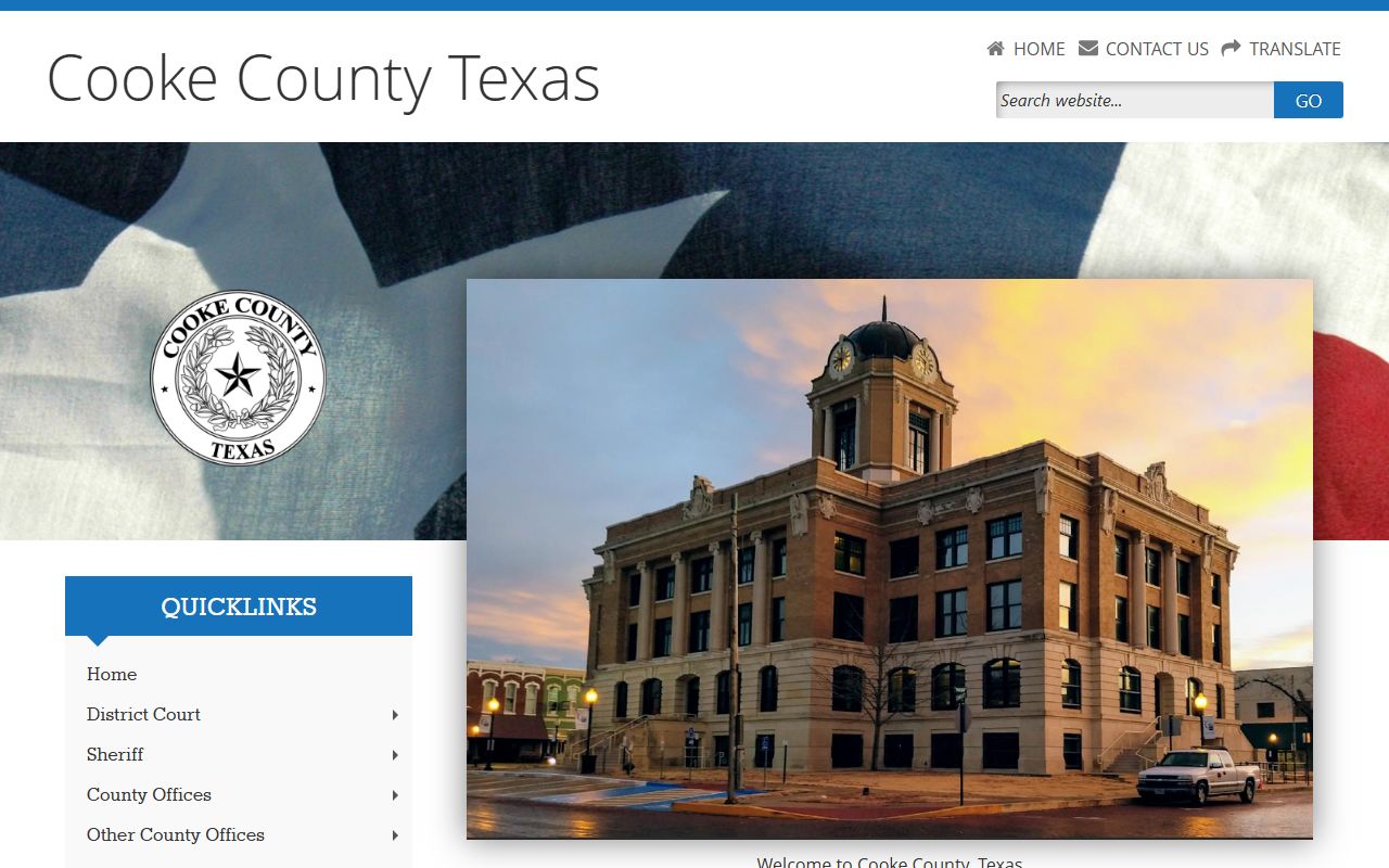 Cooke County marriage records - county clerk main website