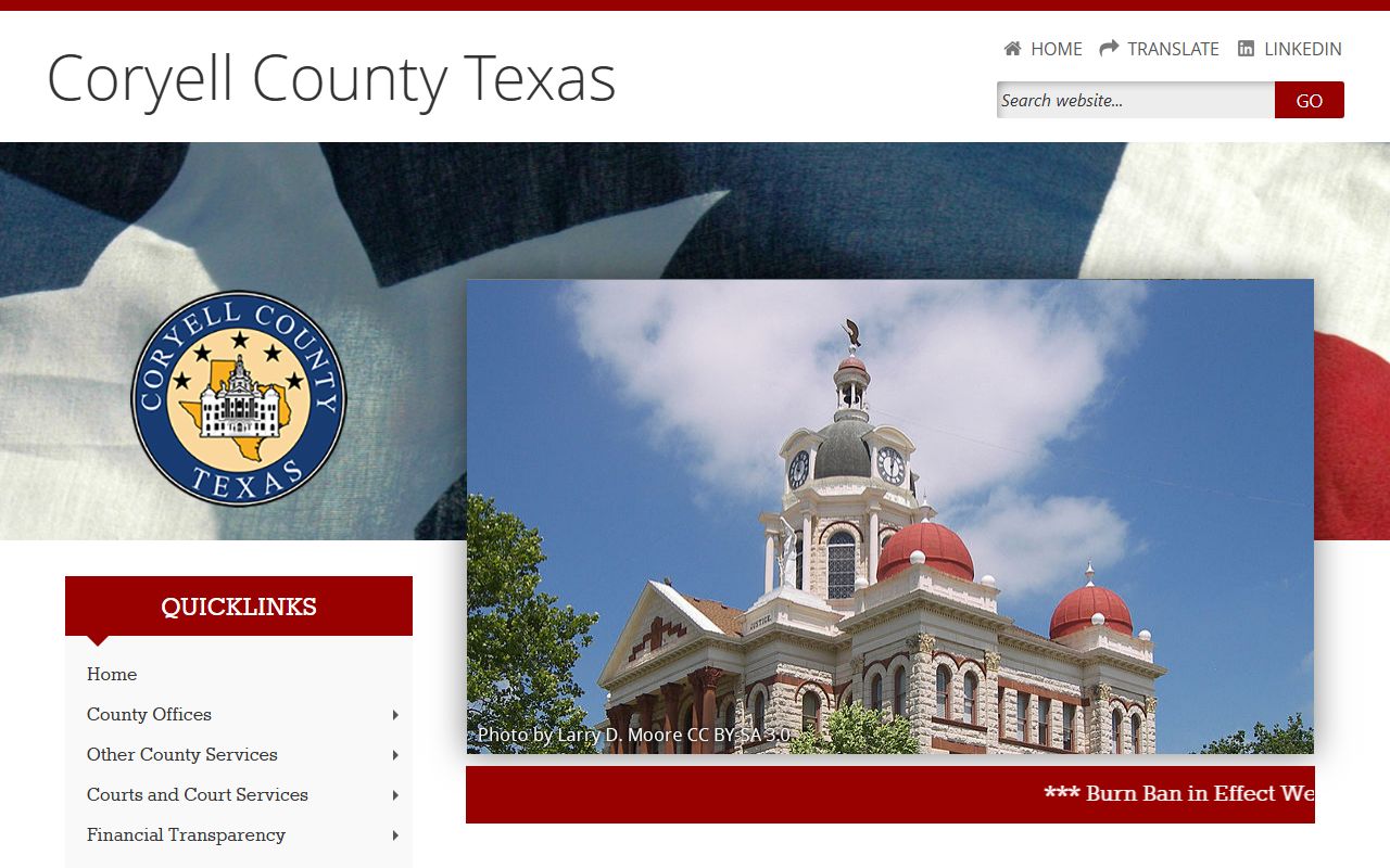 Coryell County marriage records - county clerk office information