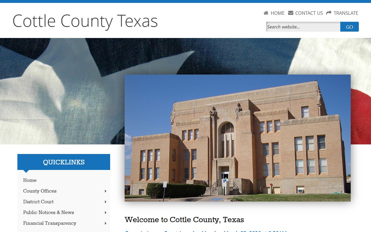Cottle County marriage records - county clerk website