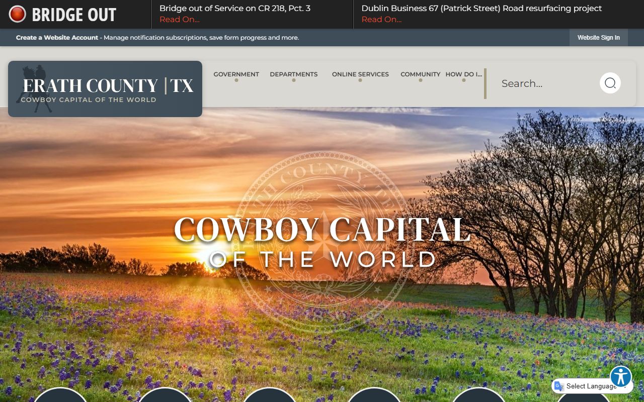 Erath County marriage records - Erath County Clerk website