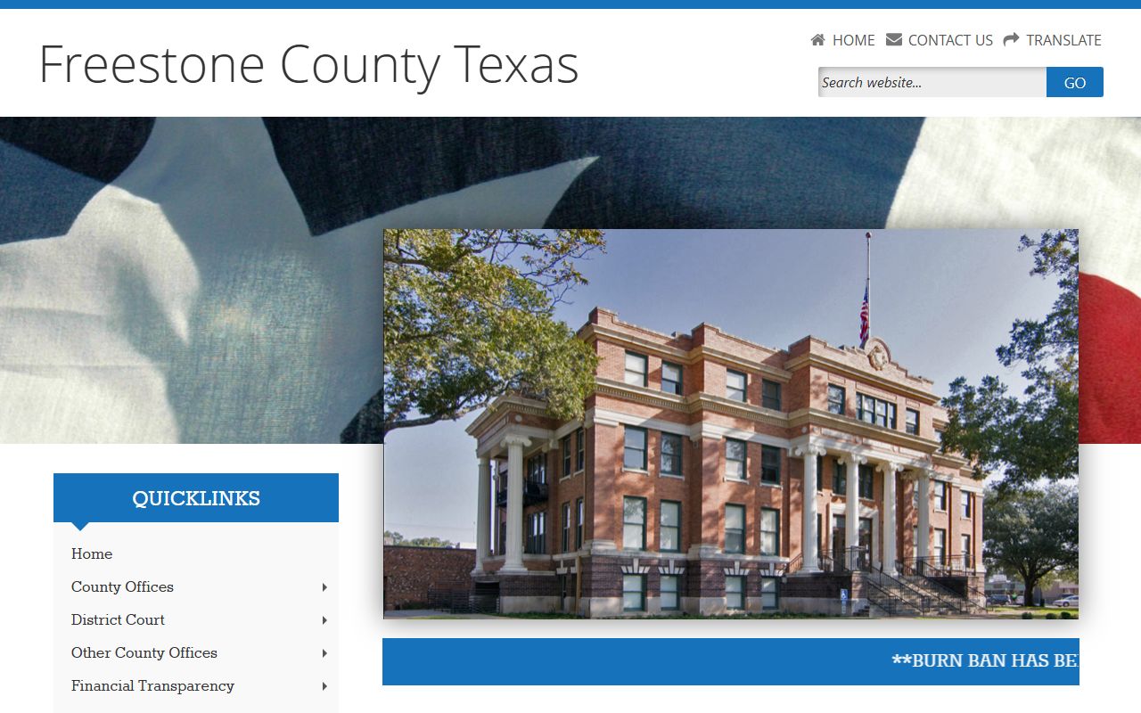Freestone County marriage records - County Clerk main website
