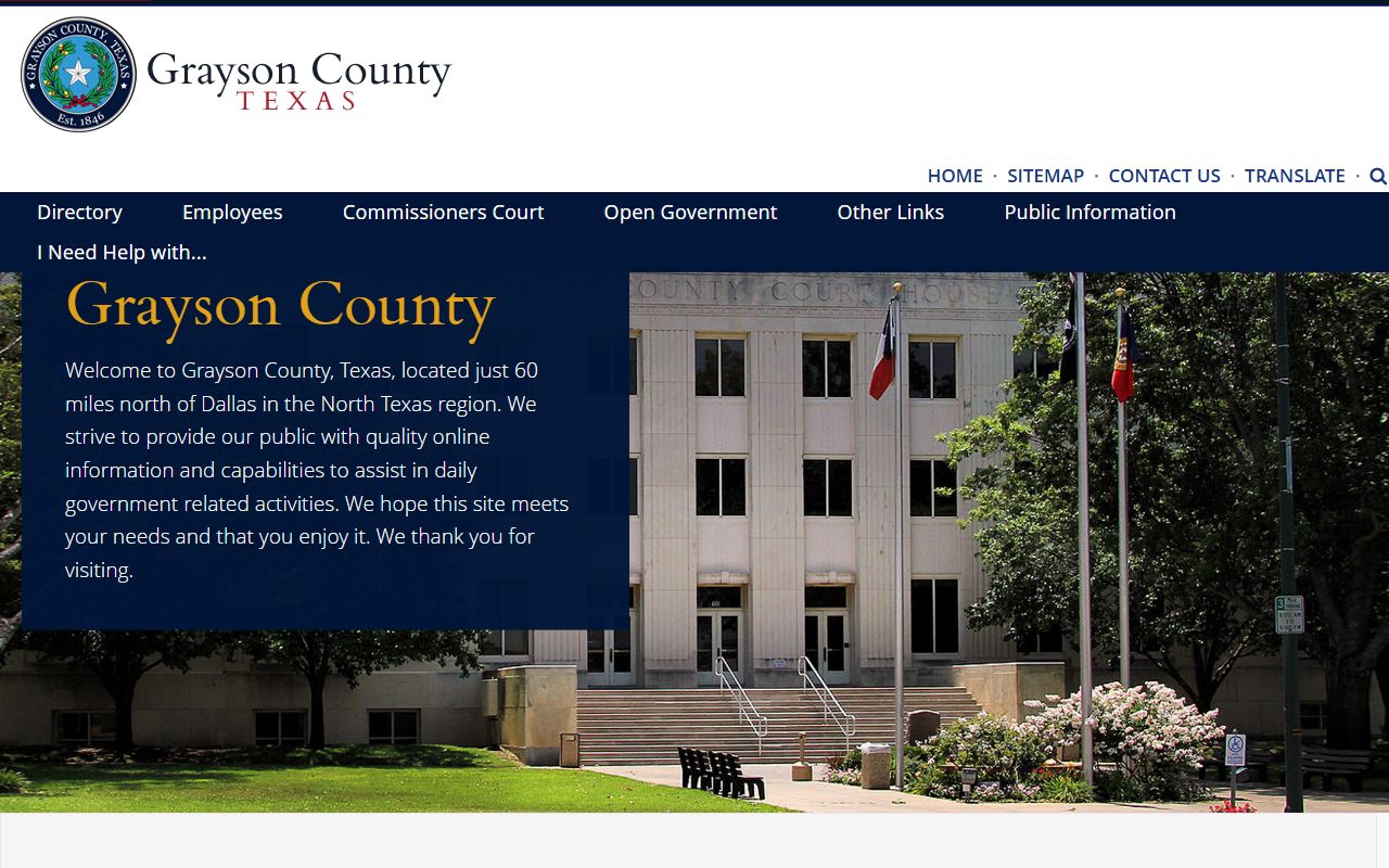 Grayson County marriage records - County Clerk information page