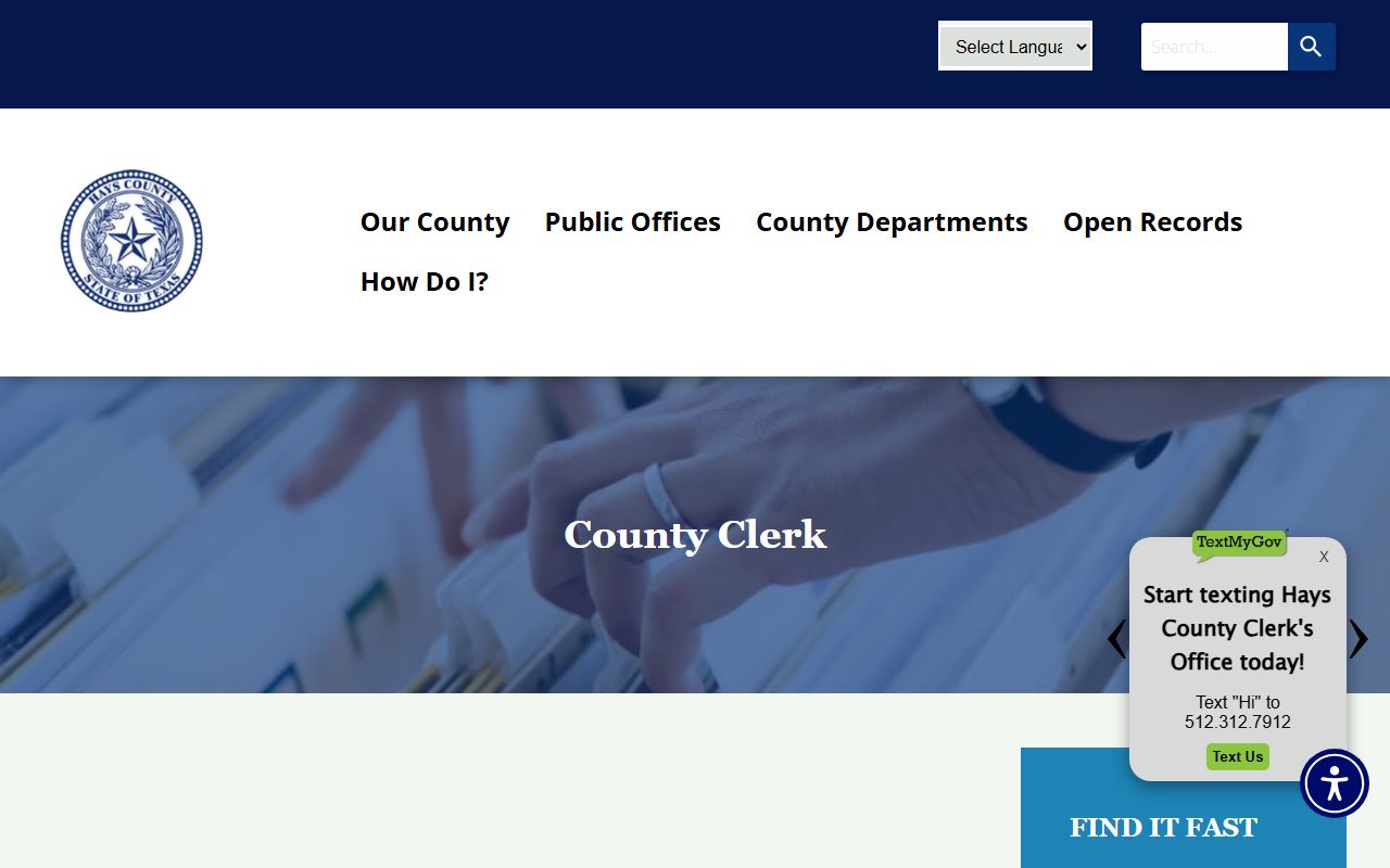 Hays County marriage records - Hays County Clerk official website
