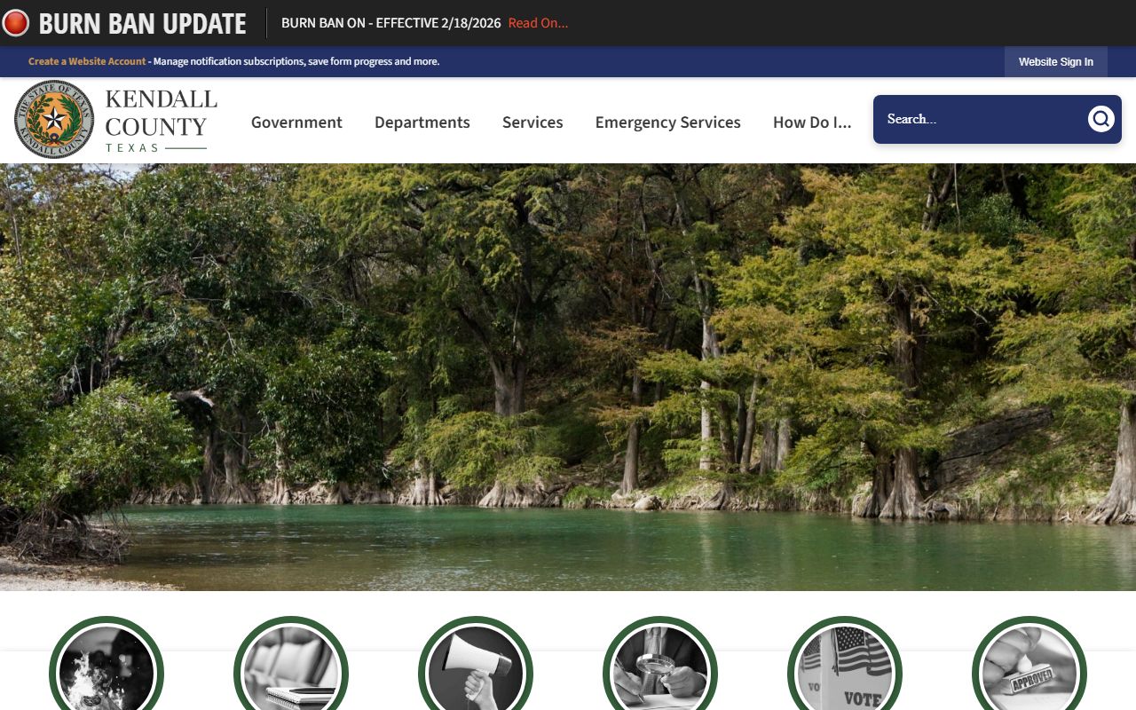 Kendall County marriage records - main county portal