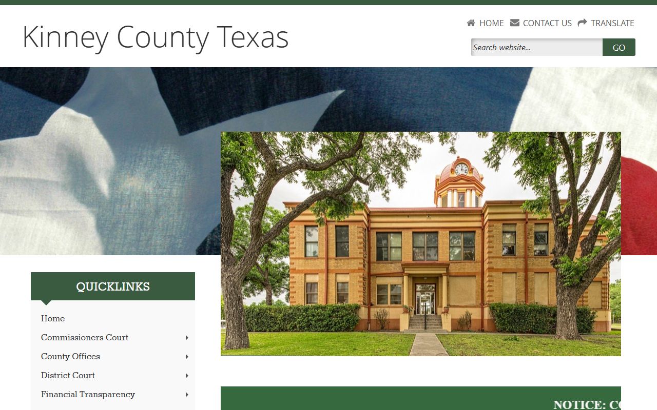 Kinney County marriage records - county official website