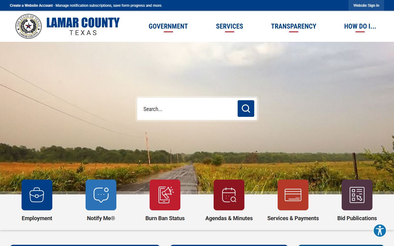 Lamar County marriage records - county clerk information page