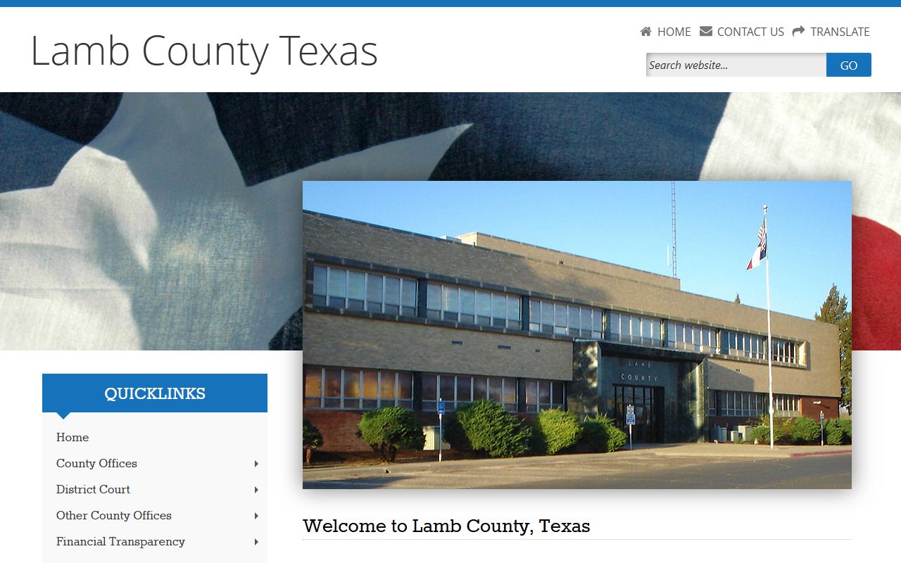 Lamb County marriage records - county main website