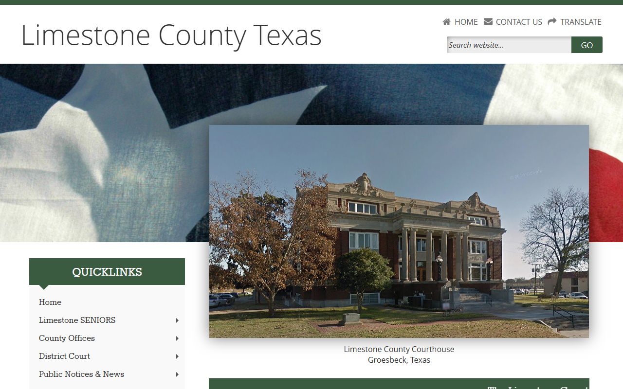 Limestone County marriage records - county information page