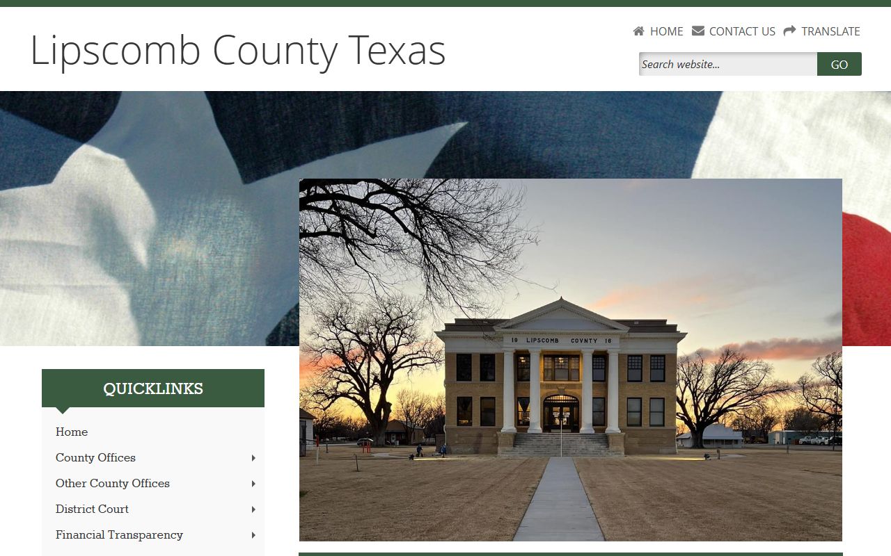 Lipscomb County marriage records - county main website
