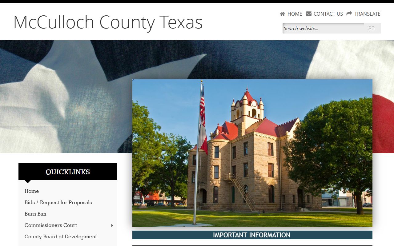 McCulloch County marriage records - county clerk website