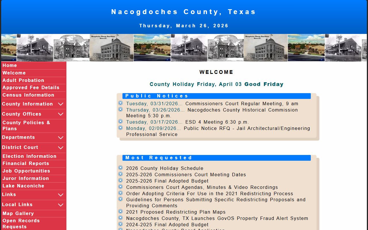 Nacogdoches County marriage records - county clerk main website