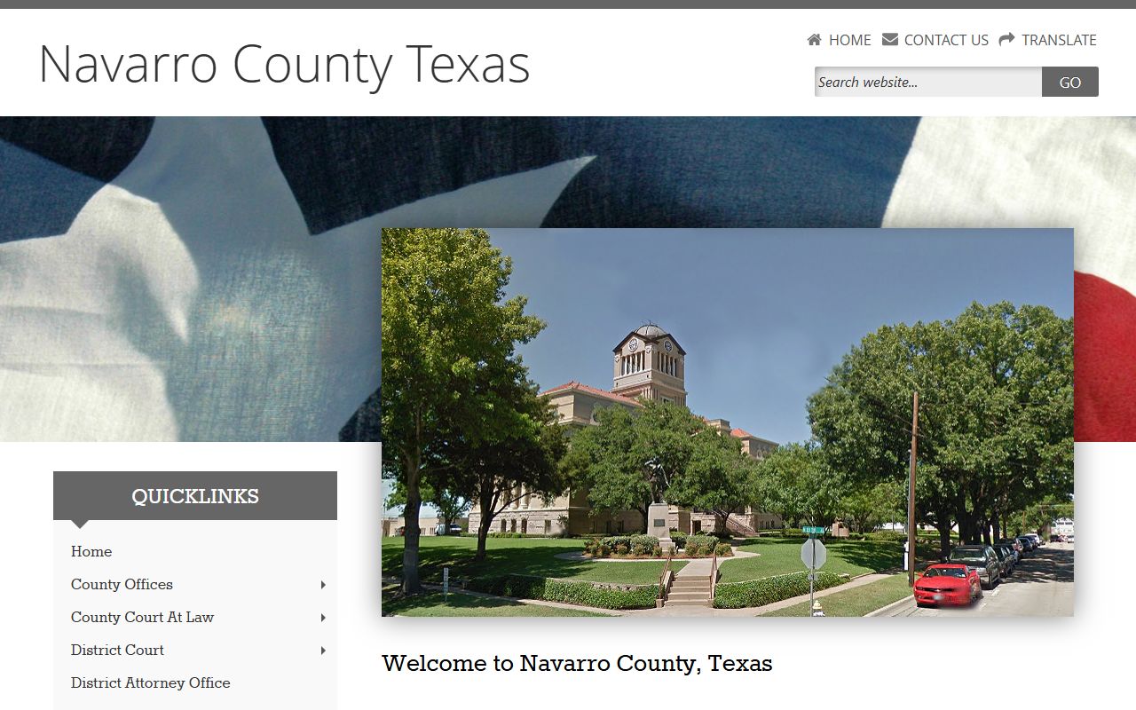 Navarro County marriage records - county clerk information page
