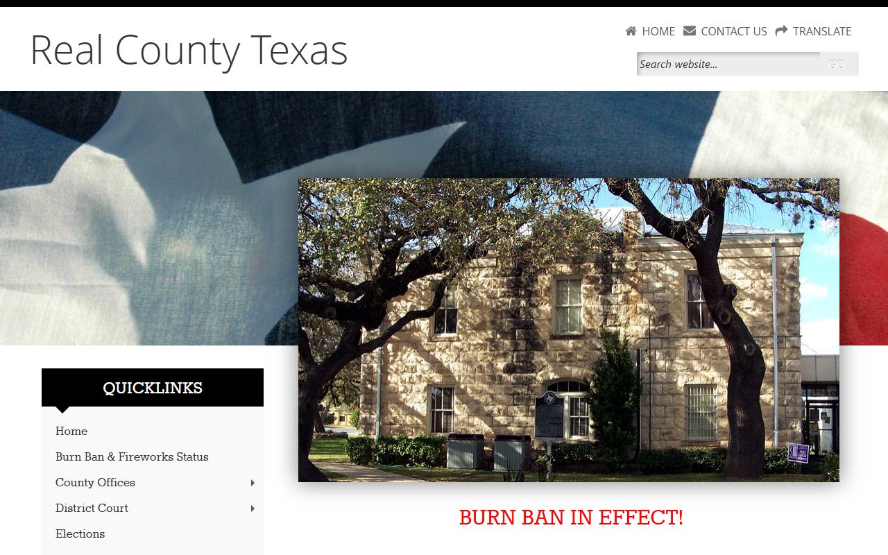 Real County marriage records - county main website