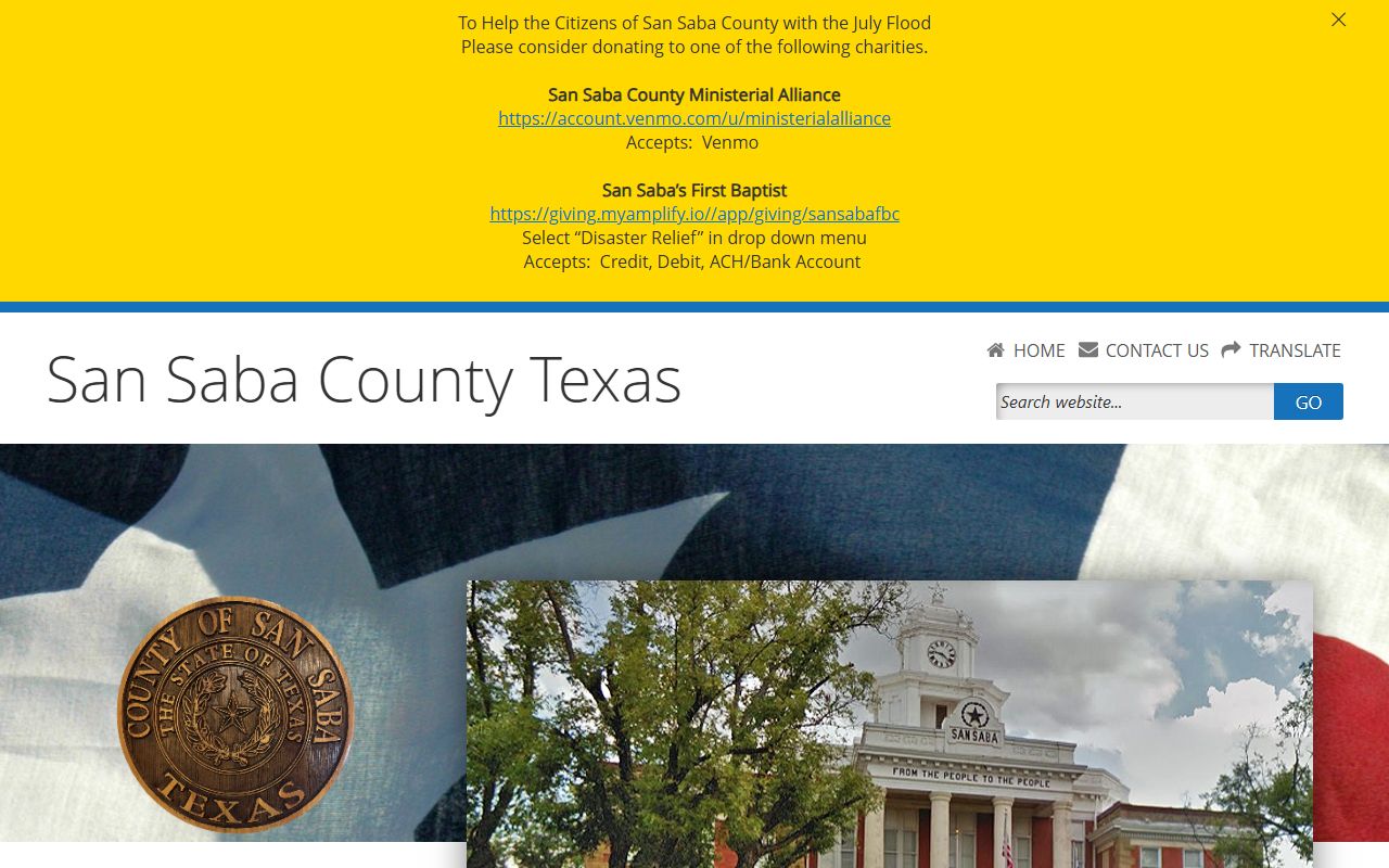 San Saba County marriage records - county main website