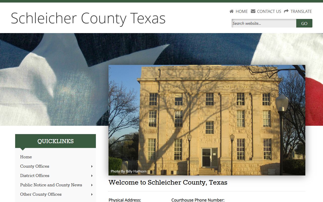 Schleicher County marriage records - county website