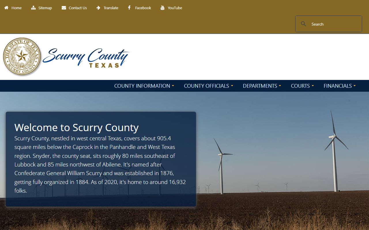 Scurry County marriage records - county main website