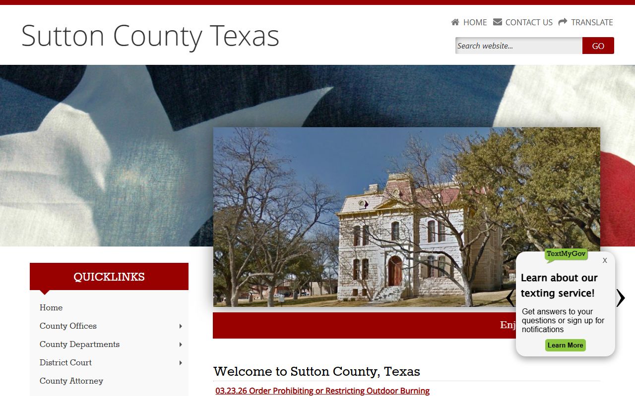 Sutton County marriage records - Sutton County main website