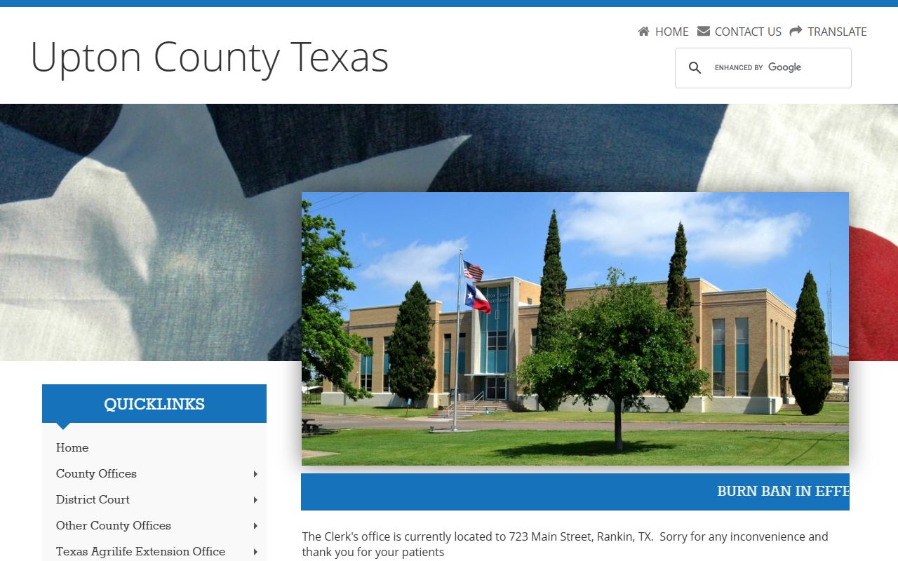 Upton County marriage records - county main website