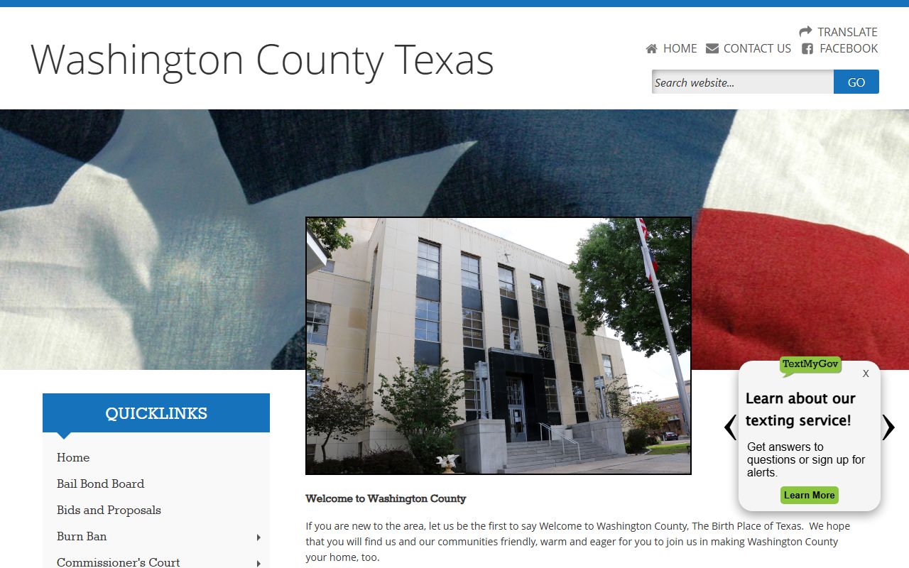 Washington County marriage records - main county portal