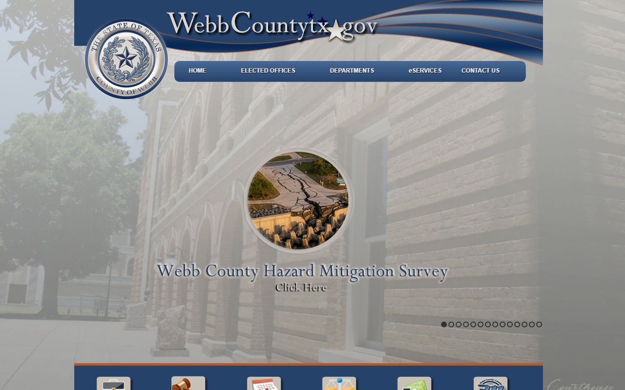 Webb County marriage records - main county website