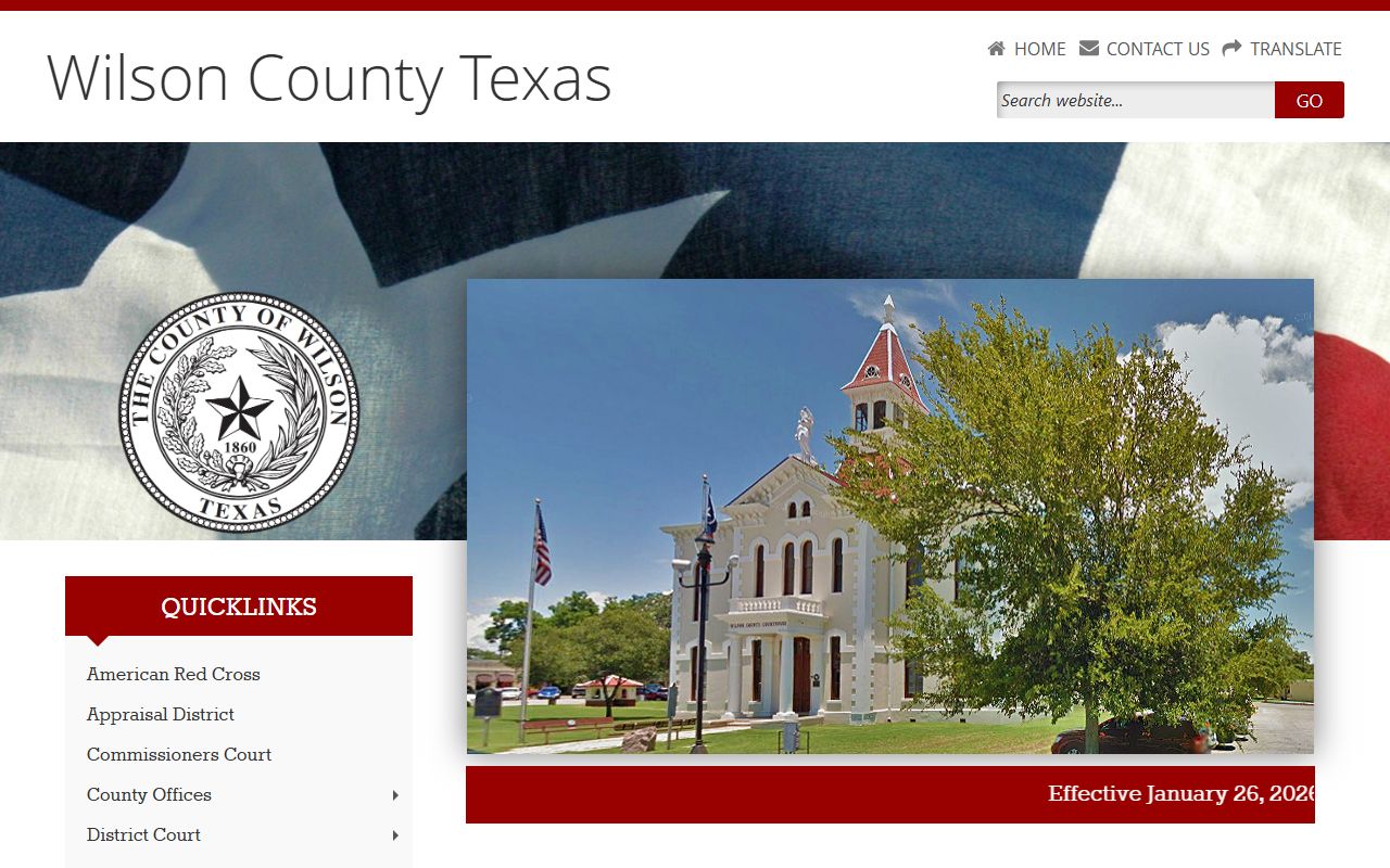 Wilson County marriage records - main county portal
