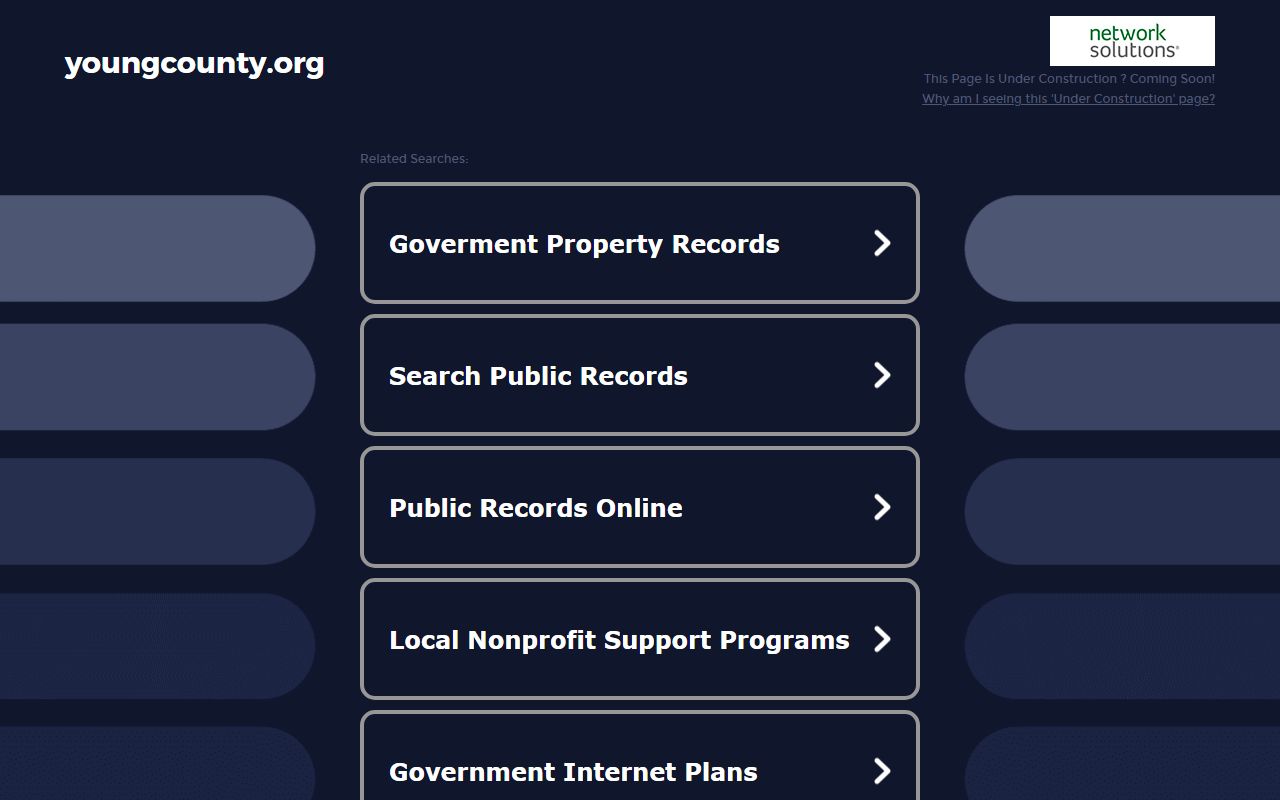 Young County marriage records - main county portal